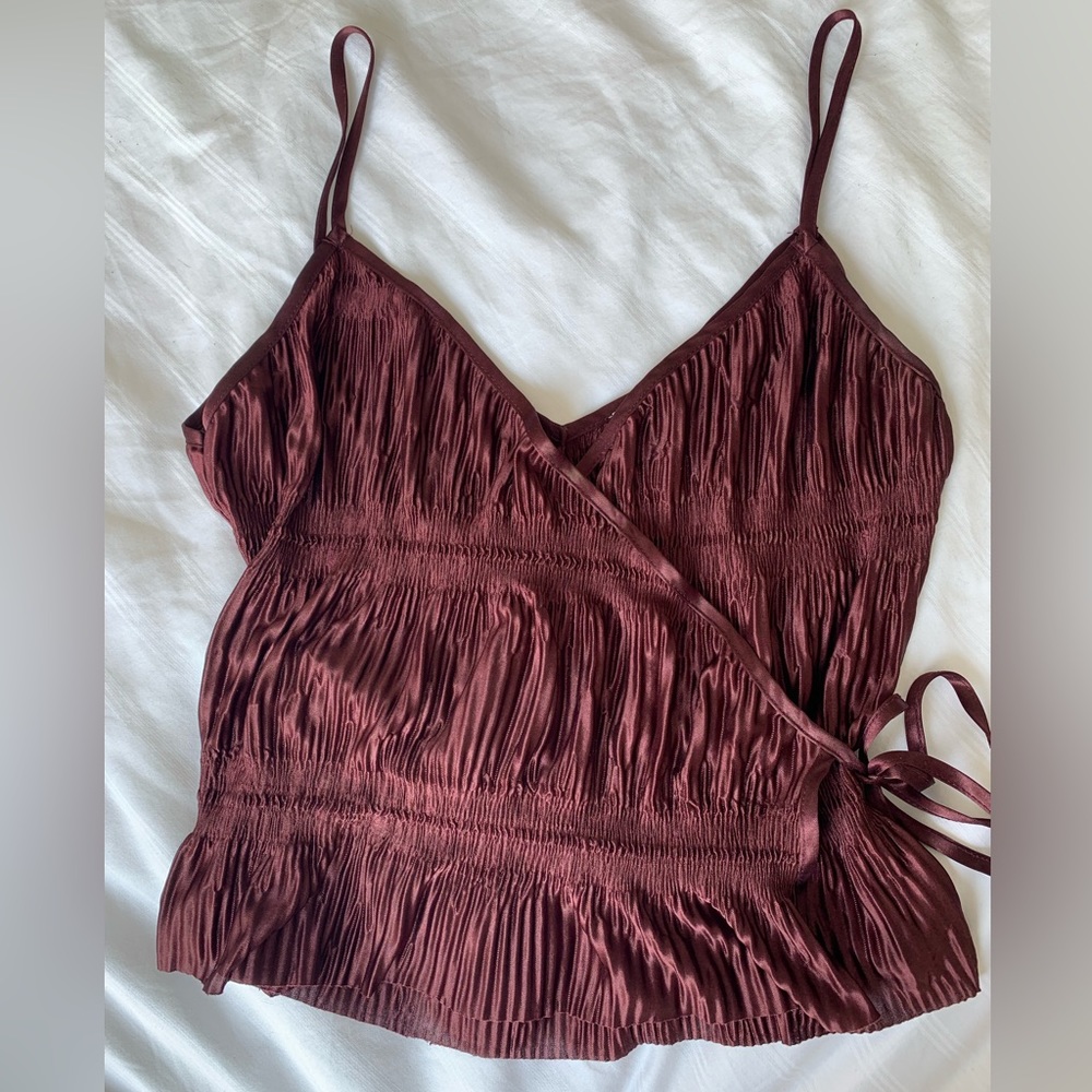 ZARA wrap silky tank